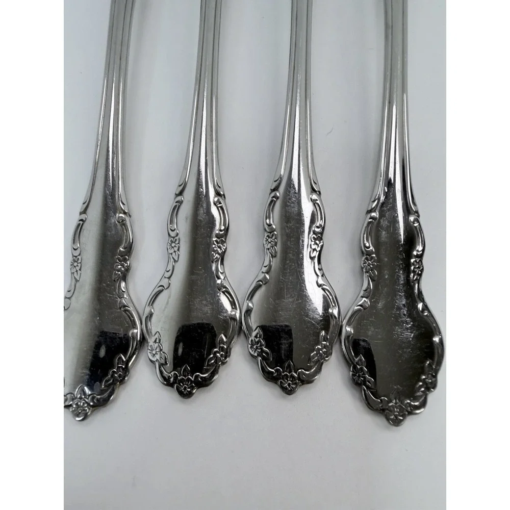 TENNYSON Oneida Community CUBE Stainless Steel Dinner Forks Set Of 4 #2